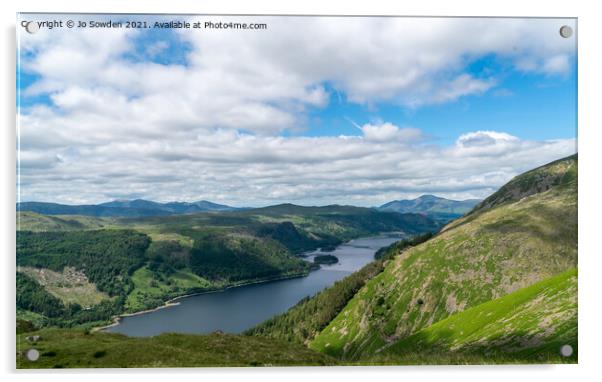 Thirlmere, in the Lake District Acrylic by Jo Sowden