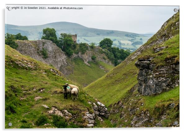 Cave Dale, Castleton, The Peak District Acrylic by Jo Sowden