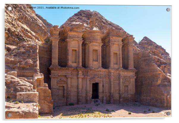 Monastery, Petra, Jordan Acrylic by Jo Sowden