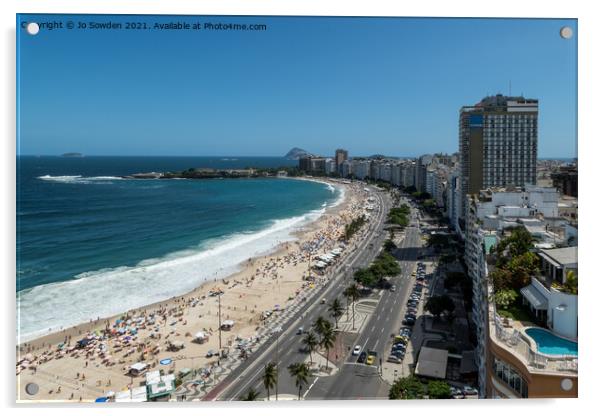 Copacabana beach Acrylic by Jo Sowden