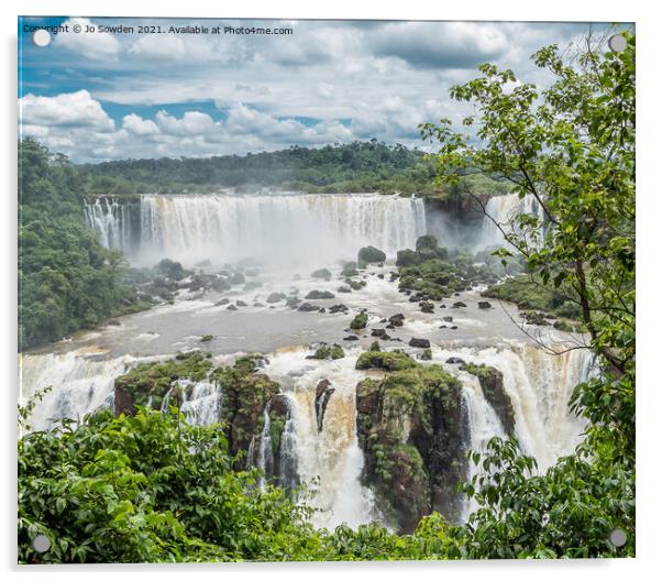 Iguazu Falls, South America (4) Acrylic by Jo Sowden