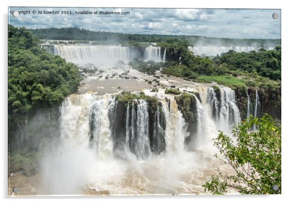Iguazu Falls, South America (5) Acrylic by Jo Sowden