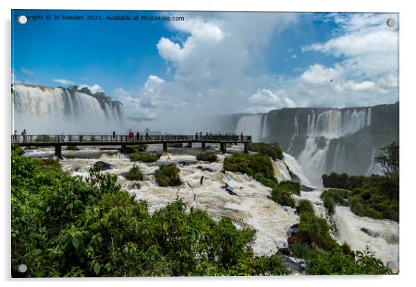 Iguazu Falls, South America (6) Acrylic by Jo Sowden