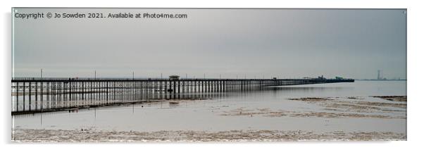 Southend Pier at Low Tide Acrylic by Jo Sowden