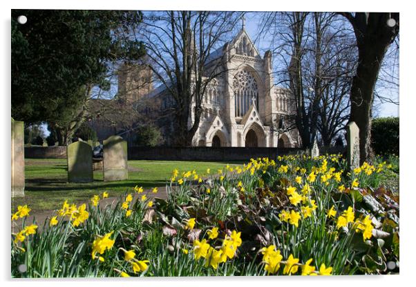 Spring in St Albans Acrylic by Jo Sowden