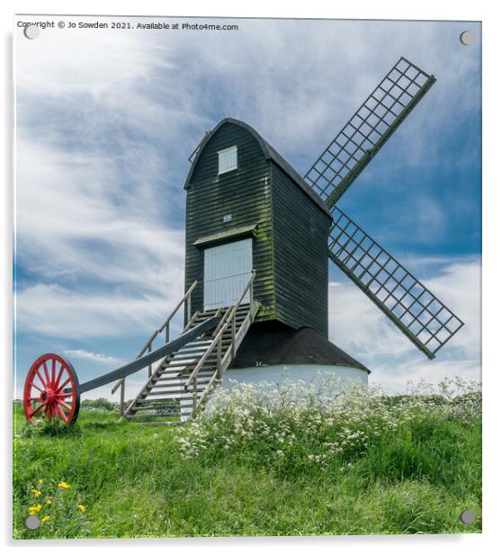 Pitstone Windmill,  Ivinghoe, Beds Acrylic by Jo Sowden