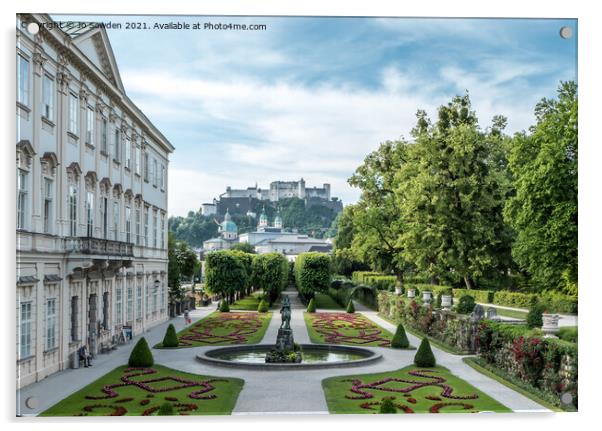 Mirabell Palace Gardens, Salzburg Acrylic by Jo Sowden