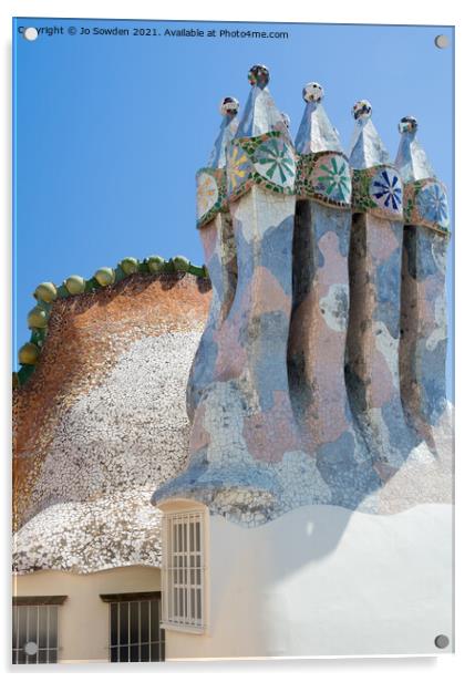 Casa Batlló, Barcelona, Spain Acrylic by Jo Sowden