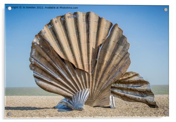 Aldeburgh Sculpture of Scallop shell suffolk coast Acrylic by Jo Sowden