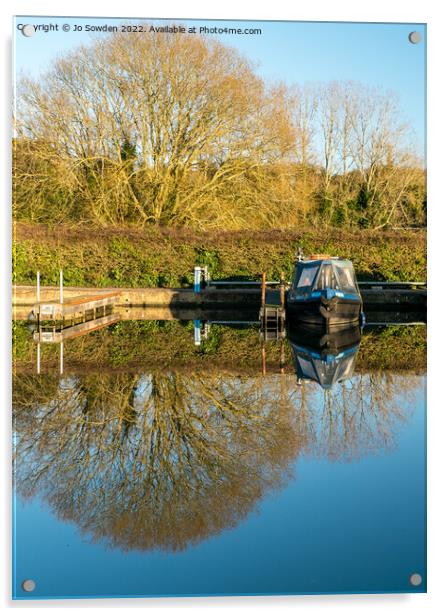 Canal Reflections Acrylic by Jo Sowden