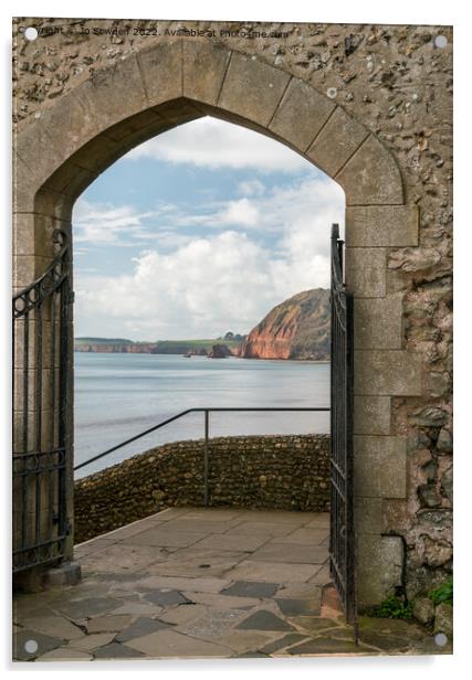 Through the Arch, Sidmouth Acrylic by Jo Sowden