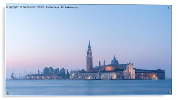 The Church of San Giorgio Maggiore, Venice Acrylic by Jo Sowden