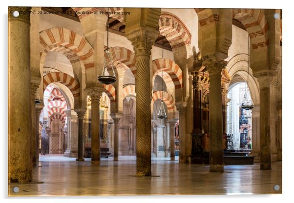 Inside the Cordoba Mezquita Acrylic by Jo Sowden