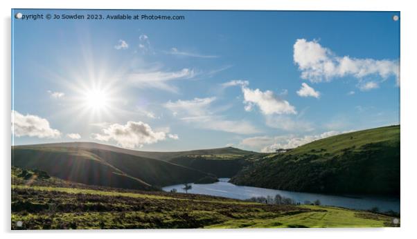 Meldon Reservoir Acrylic by Jo Sowden