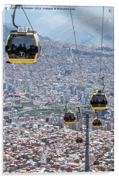 La Paz city view Acrylic by Jo Sowden