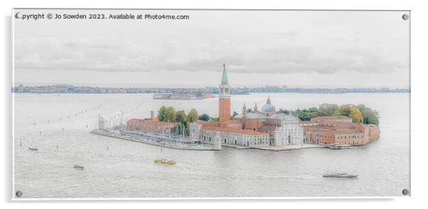 The Church of San Giorgio Maggiore, Venice Acrylic by Jo Sowden