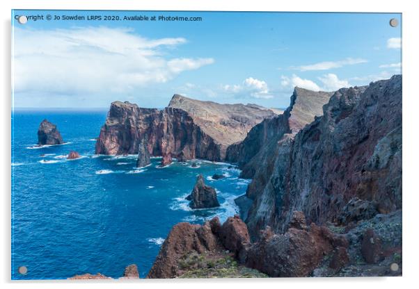 Ponta Sao Lourenco, Madeira Acrylic by Jo Sowden