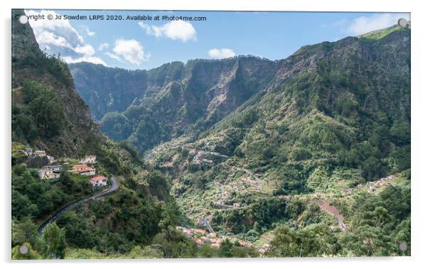 Nuns Valley, Madeira Acrylic by Jo Sowden