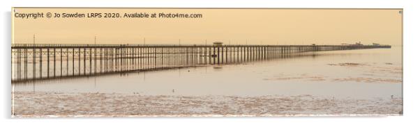 Southend Pier at Sunset Acrylic by Jo Sowden