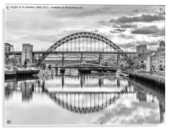 Newcastle Upon Tyne Reflections Acrylic by Jo Sowden