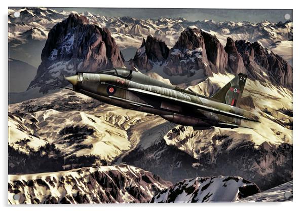 Lightning mountain patrol Acrylic by Peter Scheelen