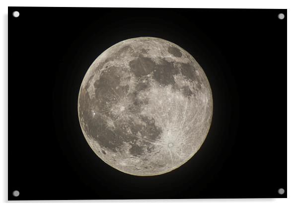 full moon Acrylic by Owen Bromfield