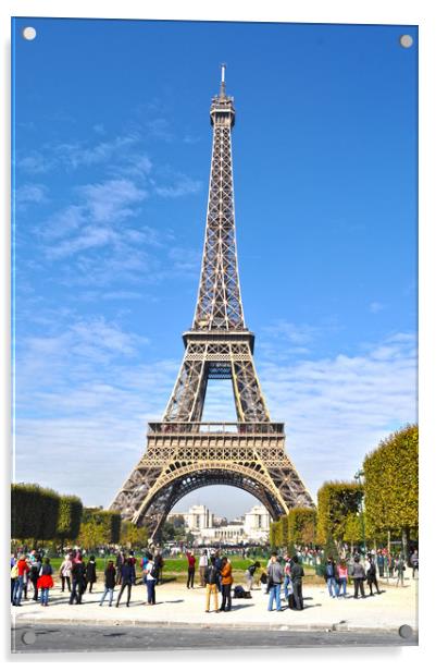 Eiffel tower in Paris Acrylic by Owen Bromfield