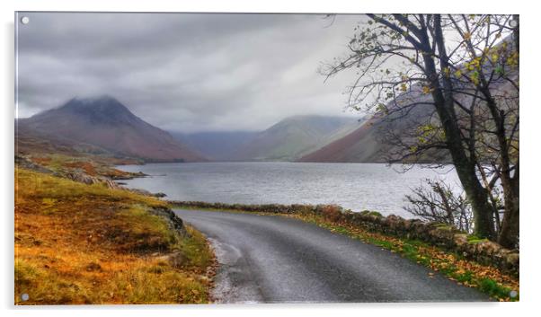 Wastwater Lake District Acrylic by Dave Leason