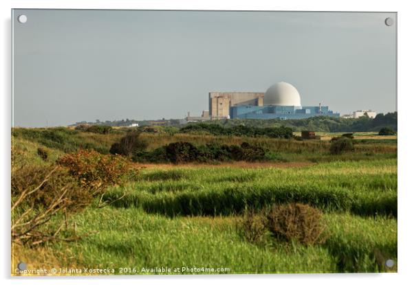Sizewell nuclear power station Acrylic by Jolanta Kostecka