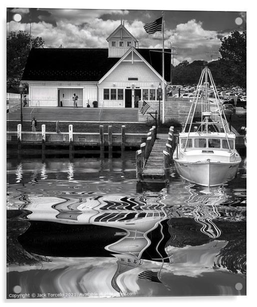 Hyannis The Coastguard Acrylic by Jack Torcello