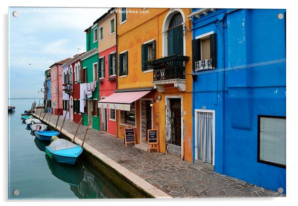  Burano in Venice, Italy. Acrylic by Angela Starling