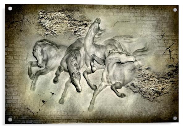  Horses Acrylic by Svetlana Sewell