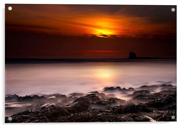 Saltwick Bay Sunrise Acrylic by Svetlana Sewell