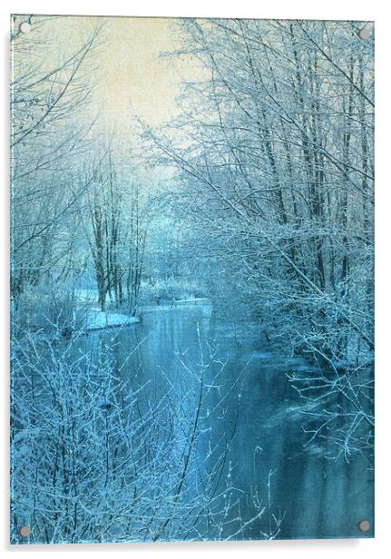  Winter River Acrylic by Svetlana Sewell