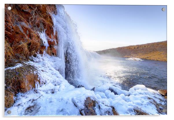 The Faxi Waterfall Acrylic by Svetlana Sewell