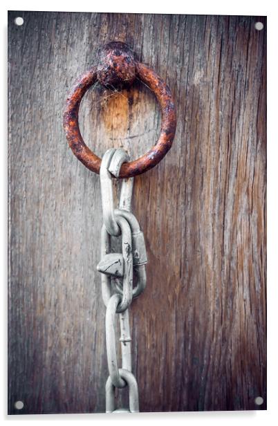 Rusty Lock Acrylic by Svetlana Sewell