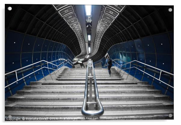 Underground Stair Acrylic by Svetlana Sewell