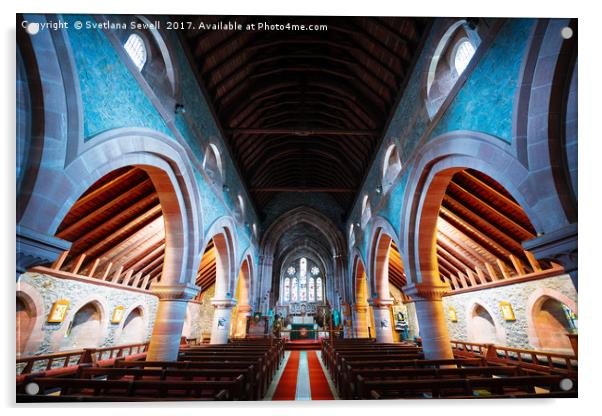 Saint Mary's Church Interior Acrylic by Svetlana Sewell