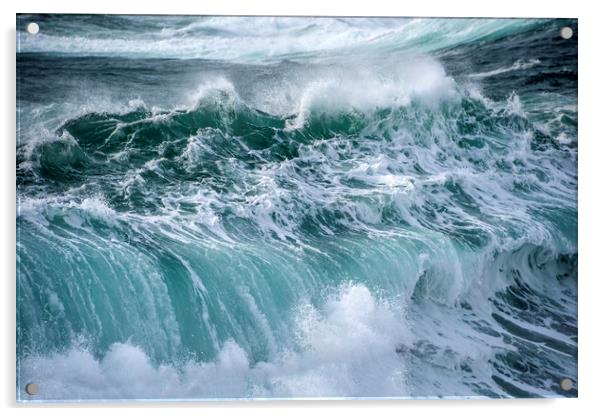 Stormy Ocean Acrylic by Svetlana Sewell