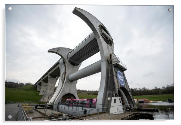 The Falkirk Wheel Acrylic by Svetlana Sewell