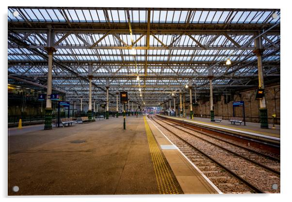 Edinburgh Waverley train station Acrylic by Svetlana Sewell