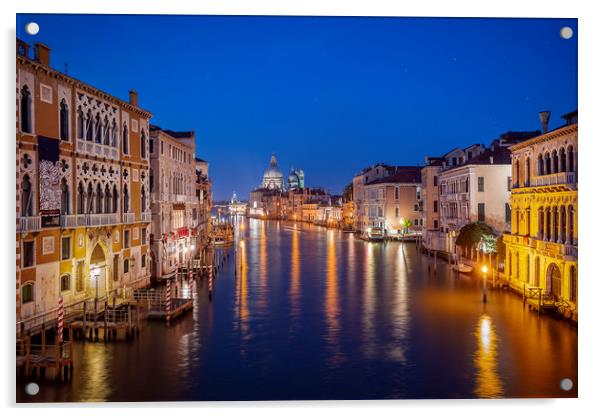 Night Venice Acrylic by Svetlana Sewell