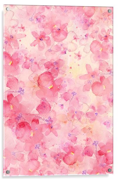 Floral Ornamental Abstract Acrylic by Svetlana Sewell