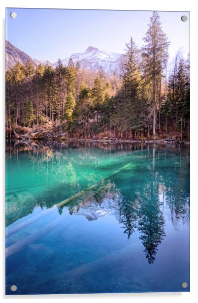 Lake Blausee Acrylic by Svetlana Sewell