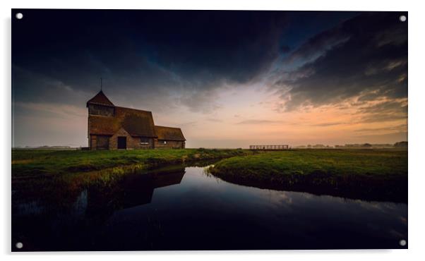 Fairfield Church Acrylic by Svetlana Sewell