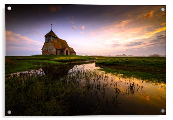 Fairfield Church Acrylic by Svetlana Sewell