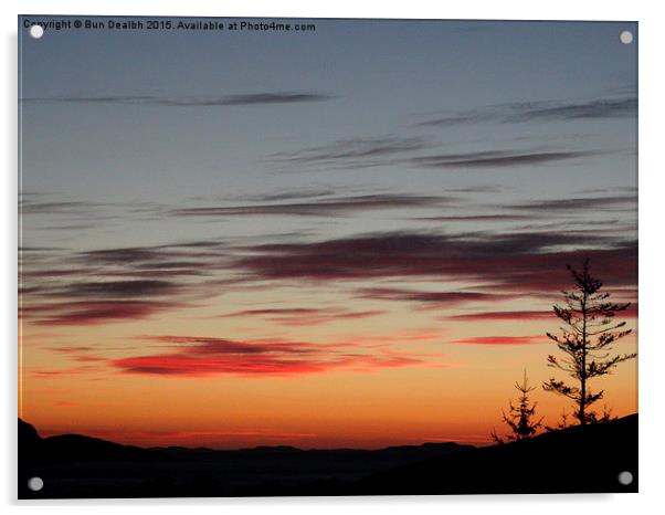  Summer Isles Silhouette  Acrylic by Bun Dealbh