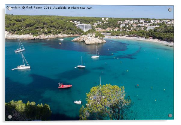 Cala Galdana, Menorca, Spain Acrylic by Mark Roper