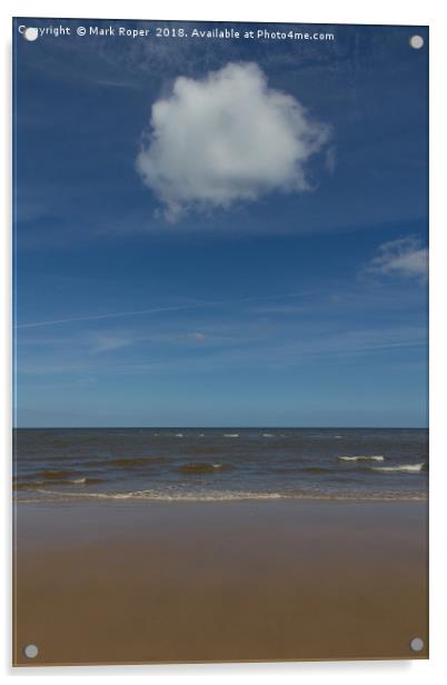 Sand and beautiful cloud at Wells-next-the-Sea  Acrylic by Mark Roper