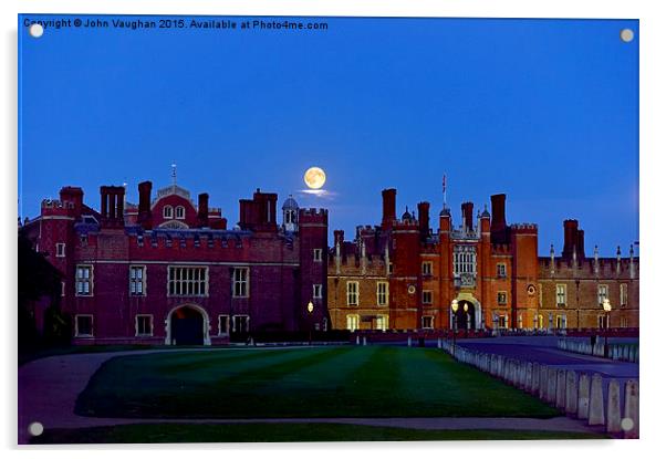  Once in a Blue Moon at Hampton Court Palace Acrylic by John Vaughan